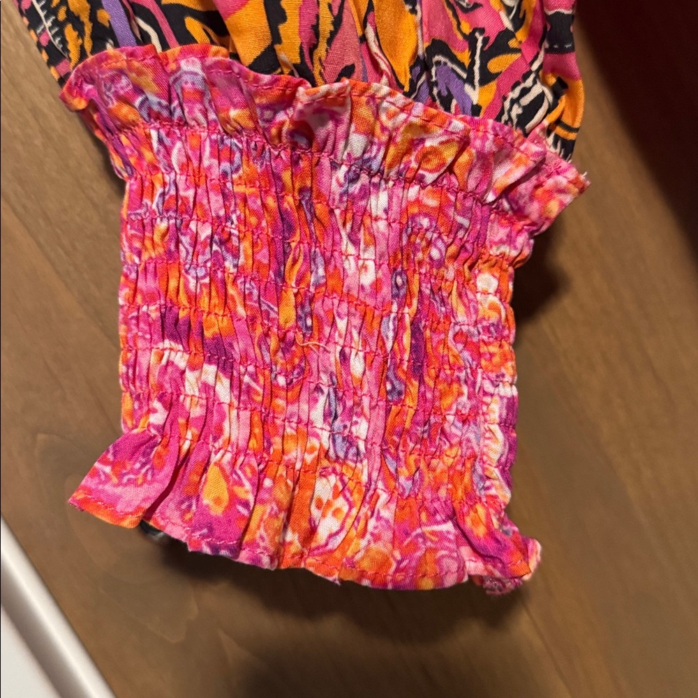 Patchwork peasant Boho button down blouse Womens … - image 7